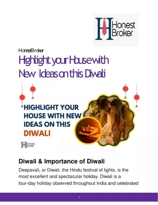 Highlight your House with New Ideas on this Diwali