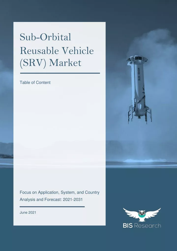 sub orbital reusable vehicle srv market