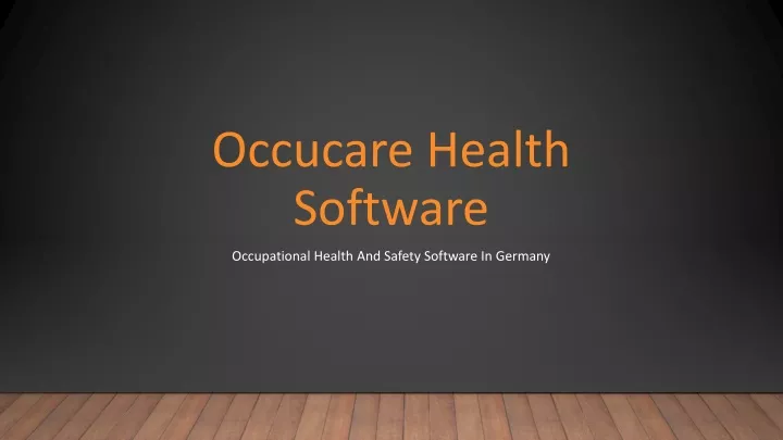 occucare health software