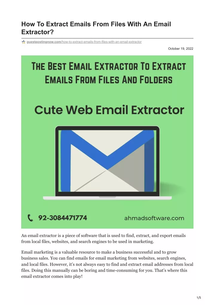 how to extract emails from files with an email