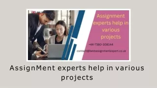 assignment experts help in various projects