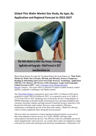 global thin wafer market size study by type