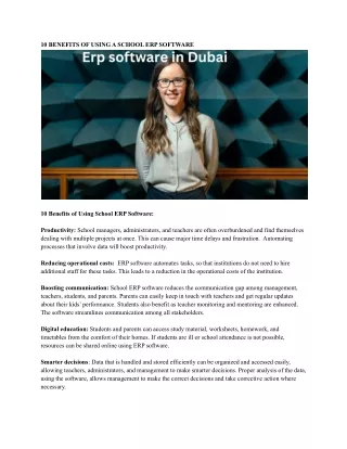 10 benefits of using a school erp software