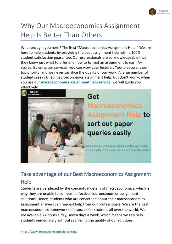 why our macroeconomics assignment help is better