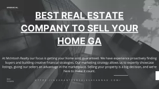 Best Real Estate Company To Sell Your Home GA - McIntosh Realty