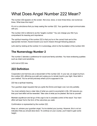 what does angel number 222 mean