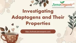 investigating adaptogens and their properties