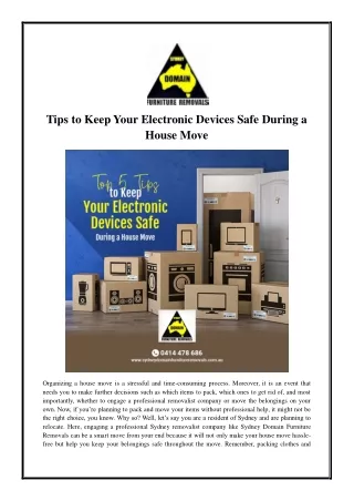 tips to keep your electronic devices safe during