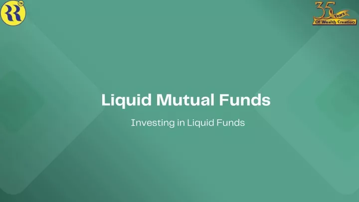 liquid mutual funds