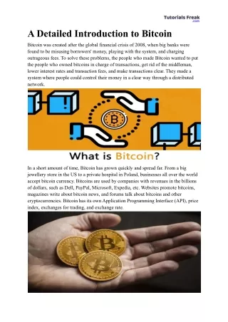 A Detailed Introduction to Bitcoin