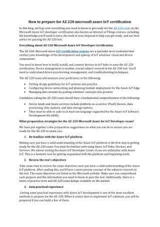 how to prepare for az 220 microsoft azure