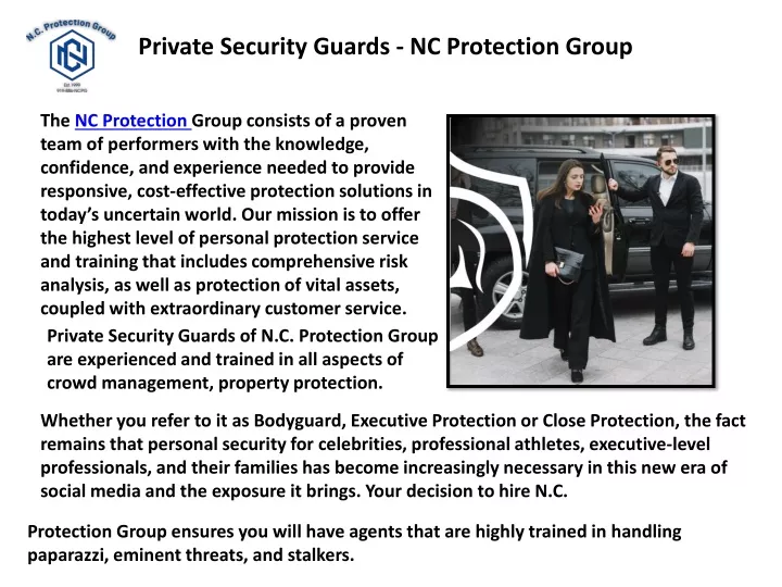 private security guards nc protection group
