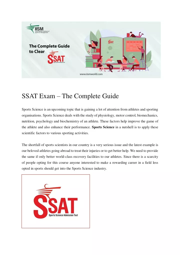 ssat exam the complete guide