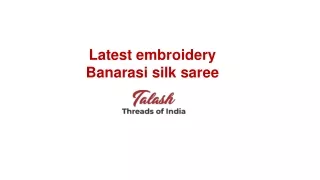 Embroidered Banarasi Silk Sarees