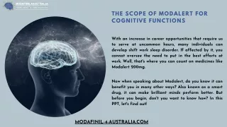 The Scope of Modalert for Cognitive Functions