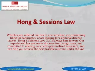 Hong & Sessions Law