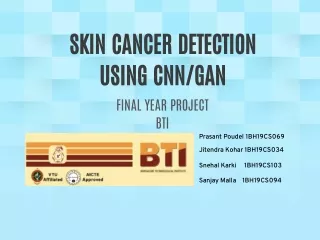 skin cancer detection using cnn gan final year