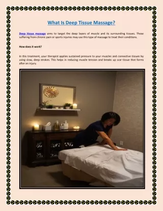 Deep Tissue massage