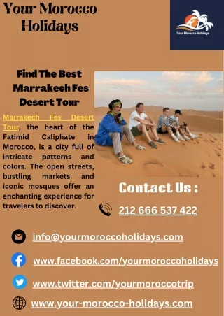 Find The Best  Marrakech Fes Desert Tour
