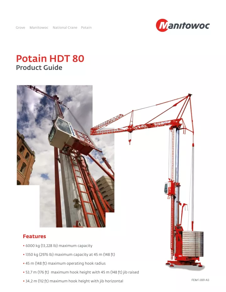 potain hdt 80 product guide