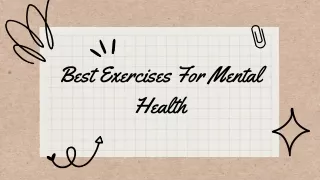 best exercises for mental health
