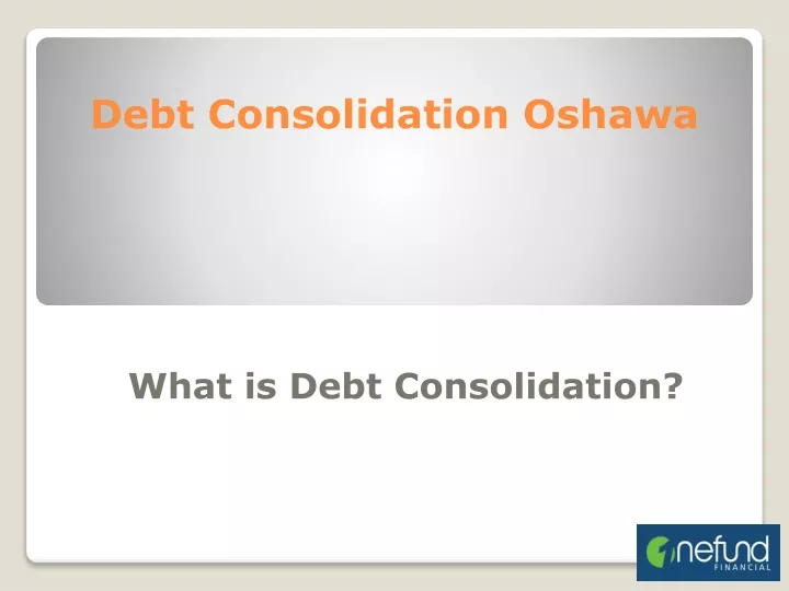 debt consolidation oshawa