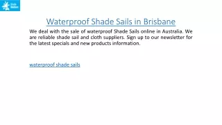 waterproof shade sails in brisbane