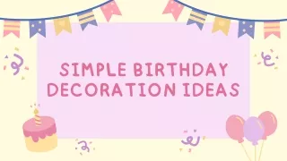 Simple Birthday Decoration Ideas | party decor team near me