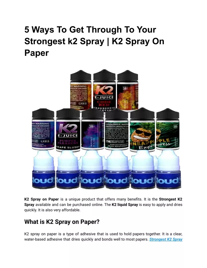 5 ways to get through to your strongest k2 spray