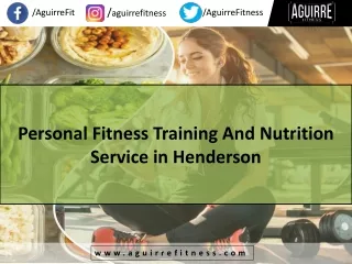 Personal Fitness Training And Nutrition Service in Henderson
