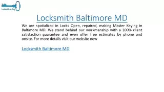 locksmith baltimore md