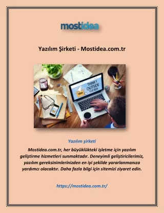Yazılım Şirketi - Mostidea.com.tr