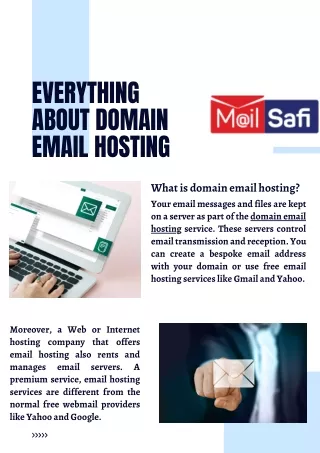 Learn everything about Domain Email Hosting | MailSafi