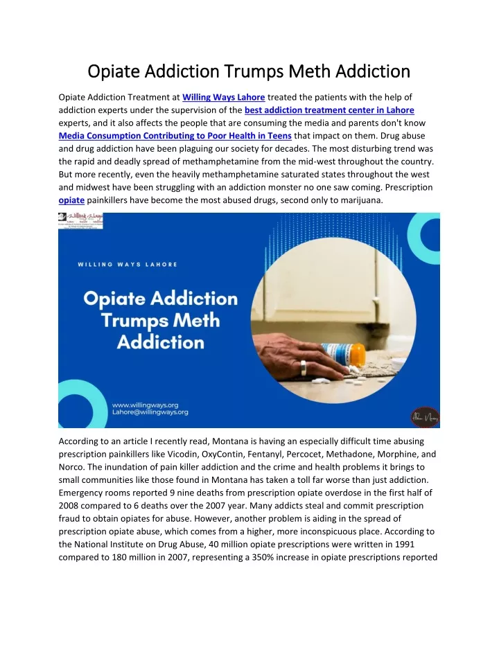 opiate addiction trumps meth addiction opiate