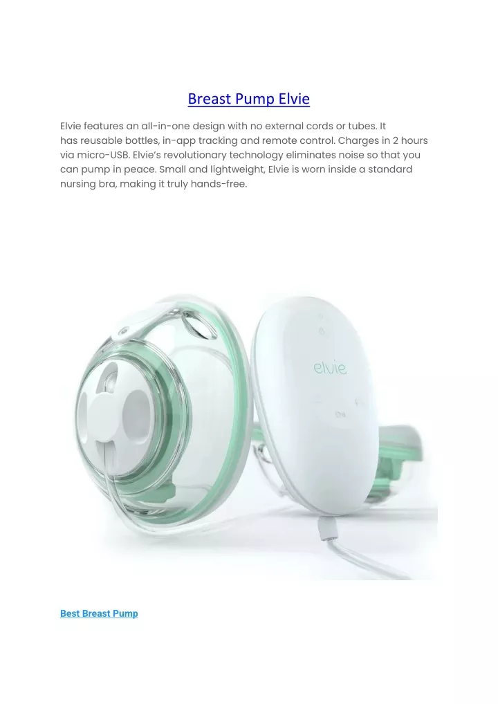 breast pump elvie