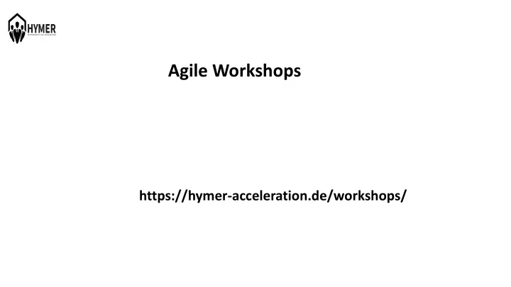 agile workshops