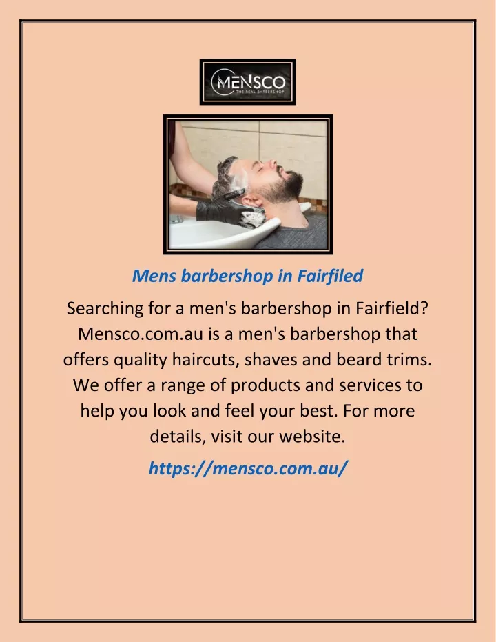 mens barbershop in fairfiled