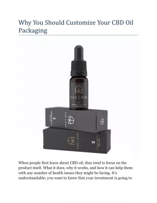 Why You Should Customize Your CBD Oil Packaging.docx