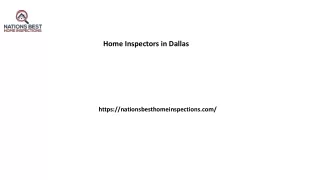 Home Inspectors in Dallas Nationsbesthomeinspections.com......