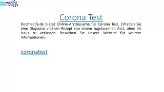 corona test