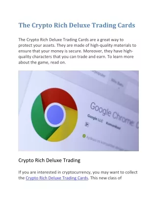 The Crypto Rich Deluxe Trading Cards