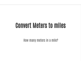 convert meters to miles