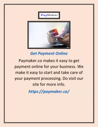 Get Payment Online