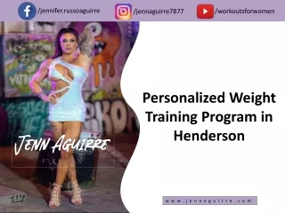 Personalized Weight Training Program in Henderson