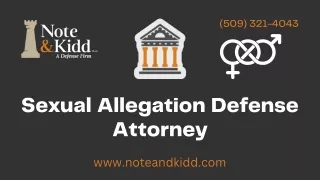 Sexual Allegation Defense Attorney