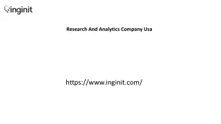 Research And Analytics Company UsaInginit.com.......