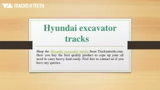 hyundai excavator tracks