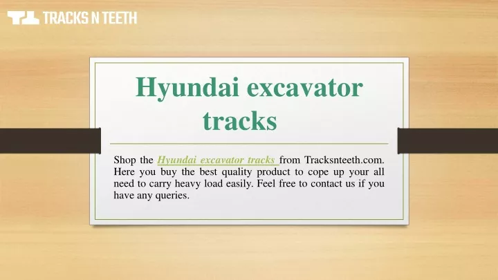 hyundai excavator tracks