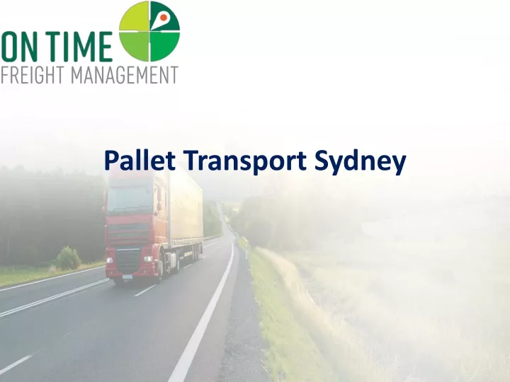 pallet transport sydney