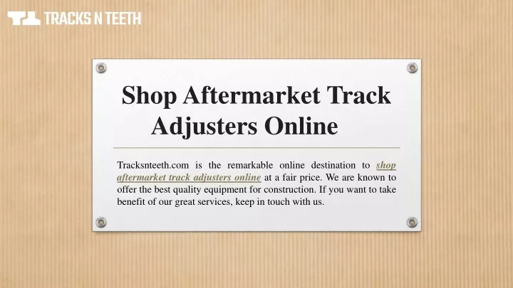 shop aftermarket track adjusters online